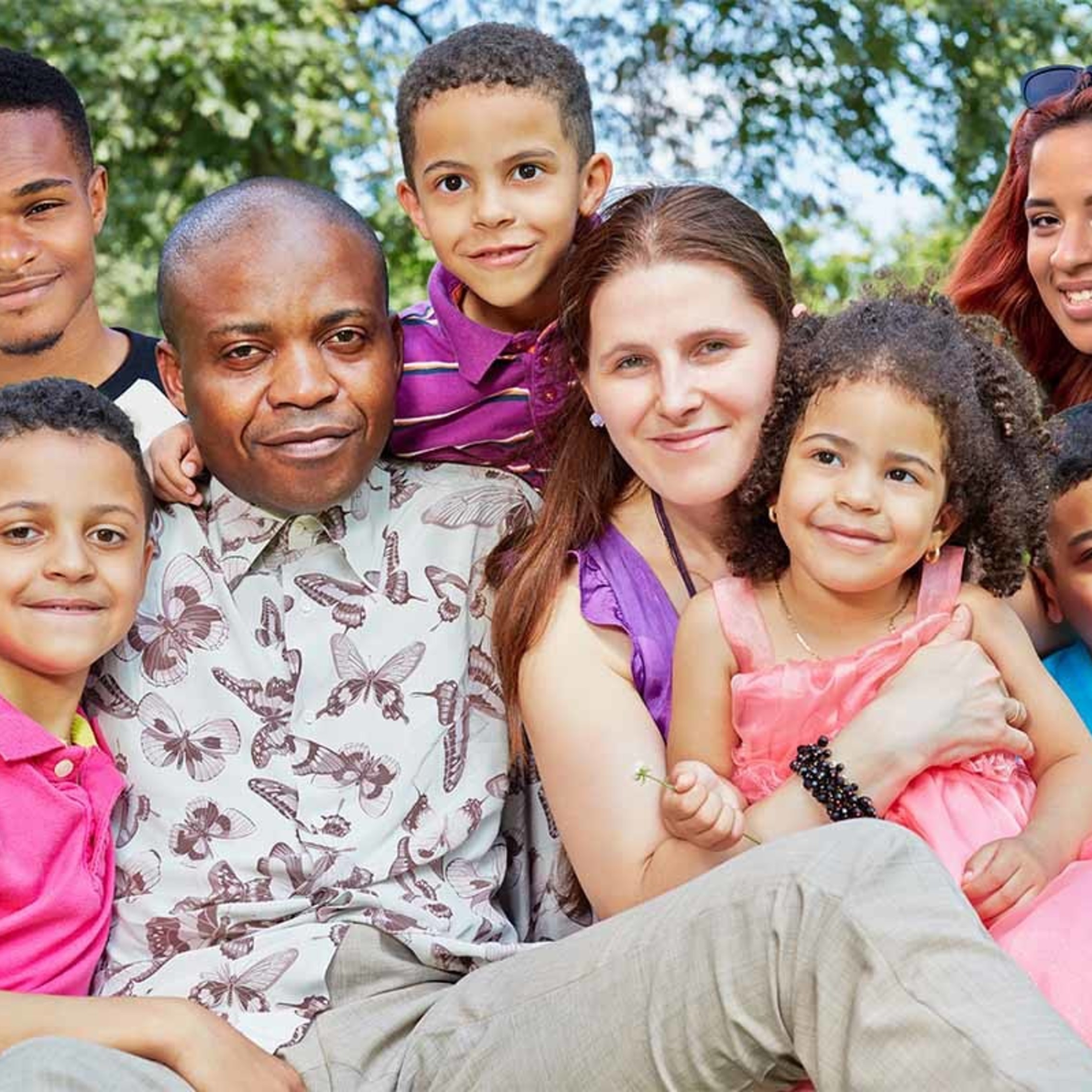 Dan and Stacey with their six kids Dan and Stacey, with their six children