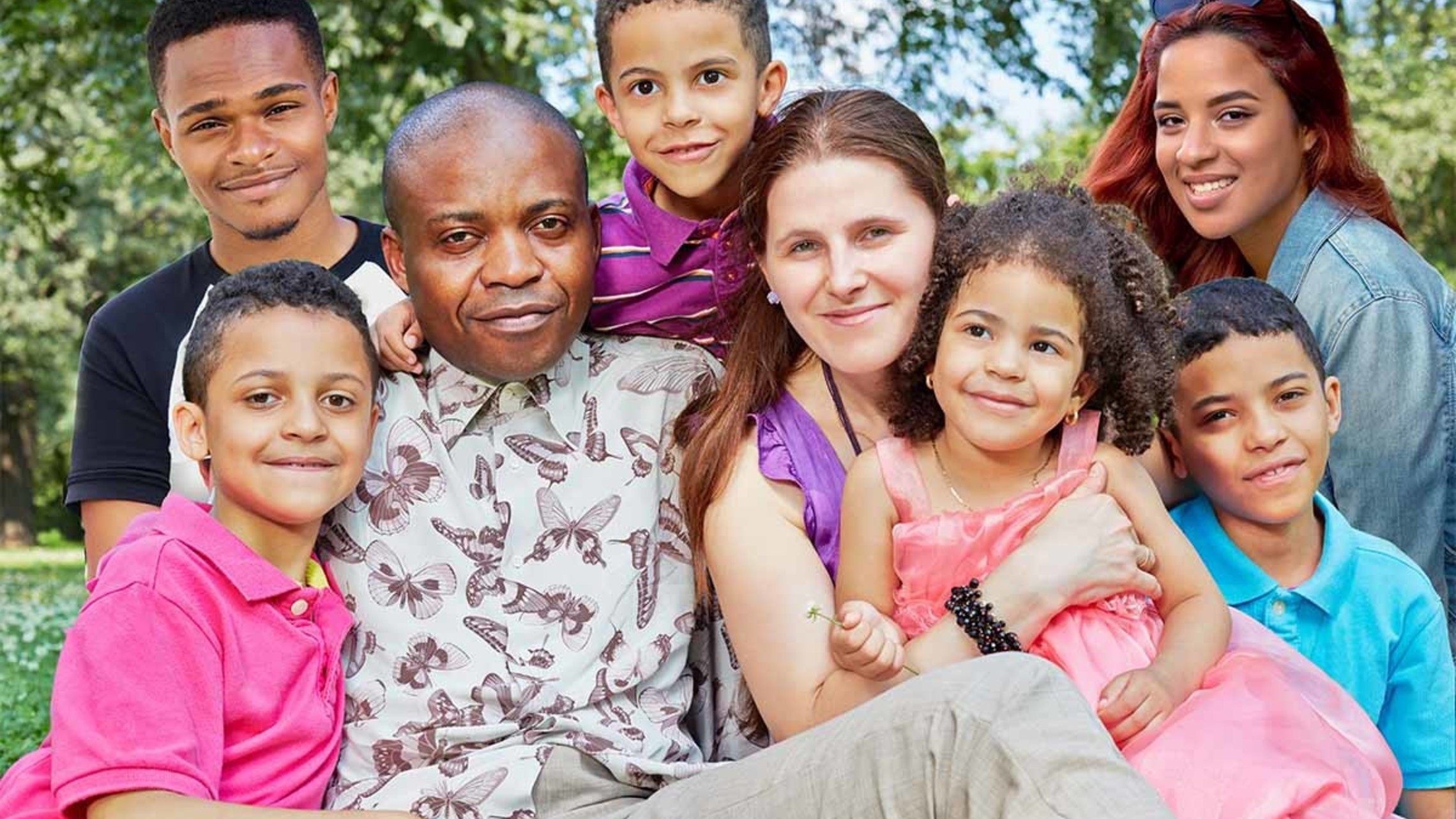 Dan and Stacey with their six kids Dan and Stacey, with their six children